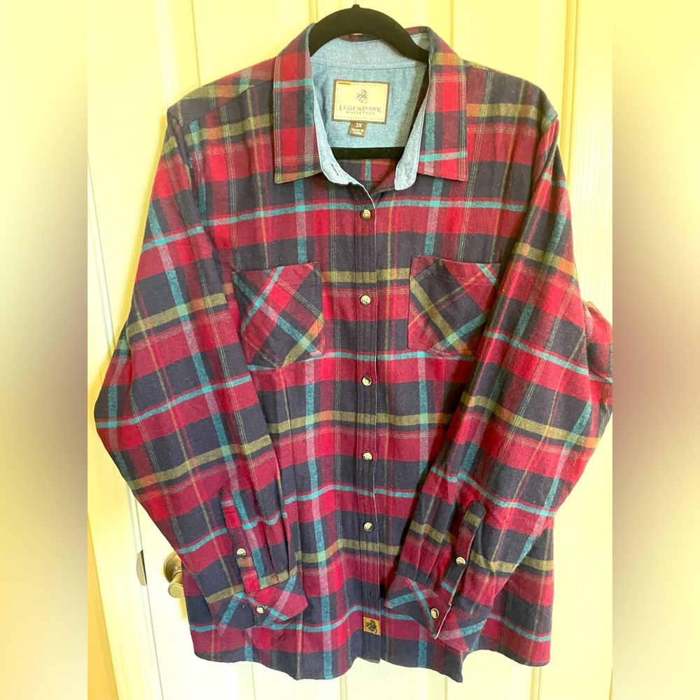 New Legendary Whitetails Comfort Fit Flannel Shirt 2X